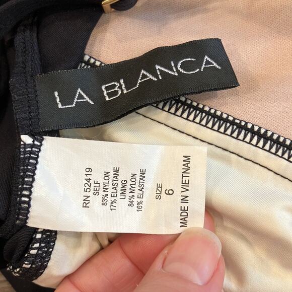 LA BLANCA Chic Animal Print Spot On Spots One Piece Bathing Suit Size 6 - Picture 8 of 9